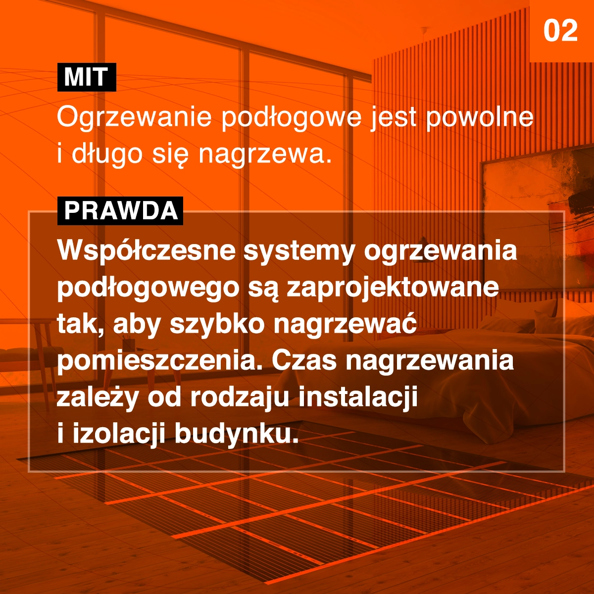 Mit:Ogrzewanie podłogowe jest drogie w utrzymaniu.