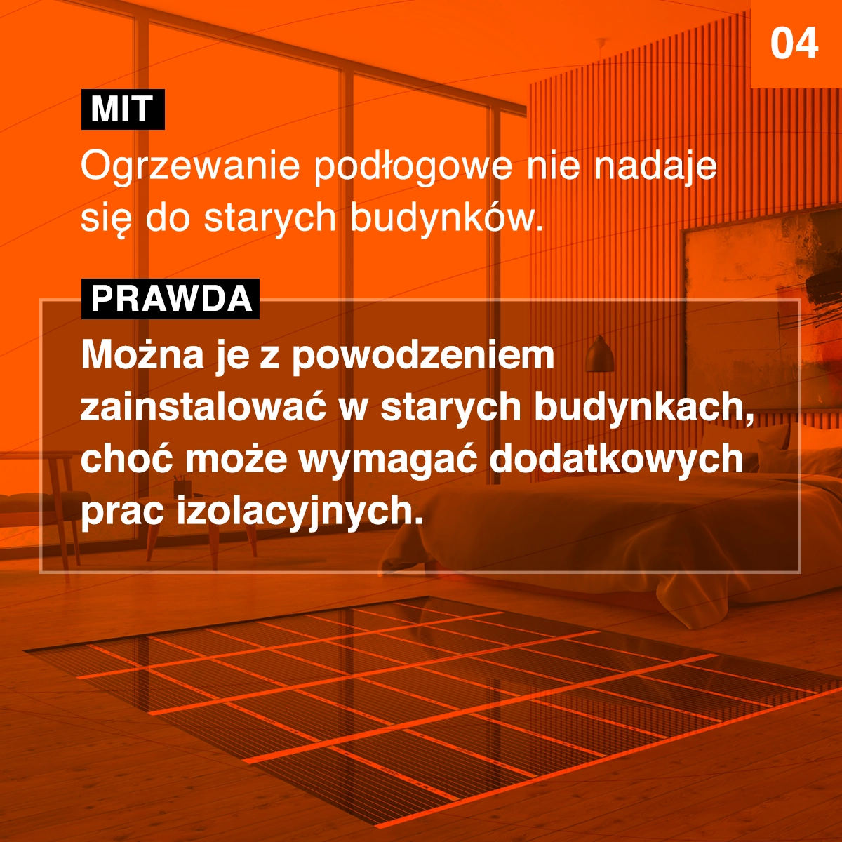 Mit:Ogrzewanie podłogowe jest drogie w utrzymaniu.