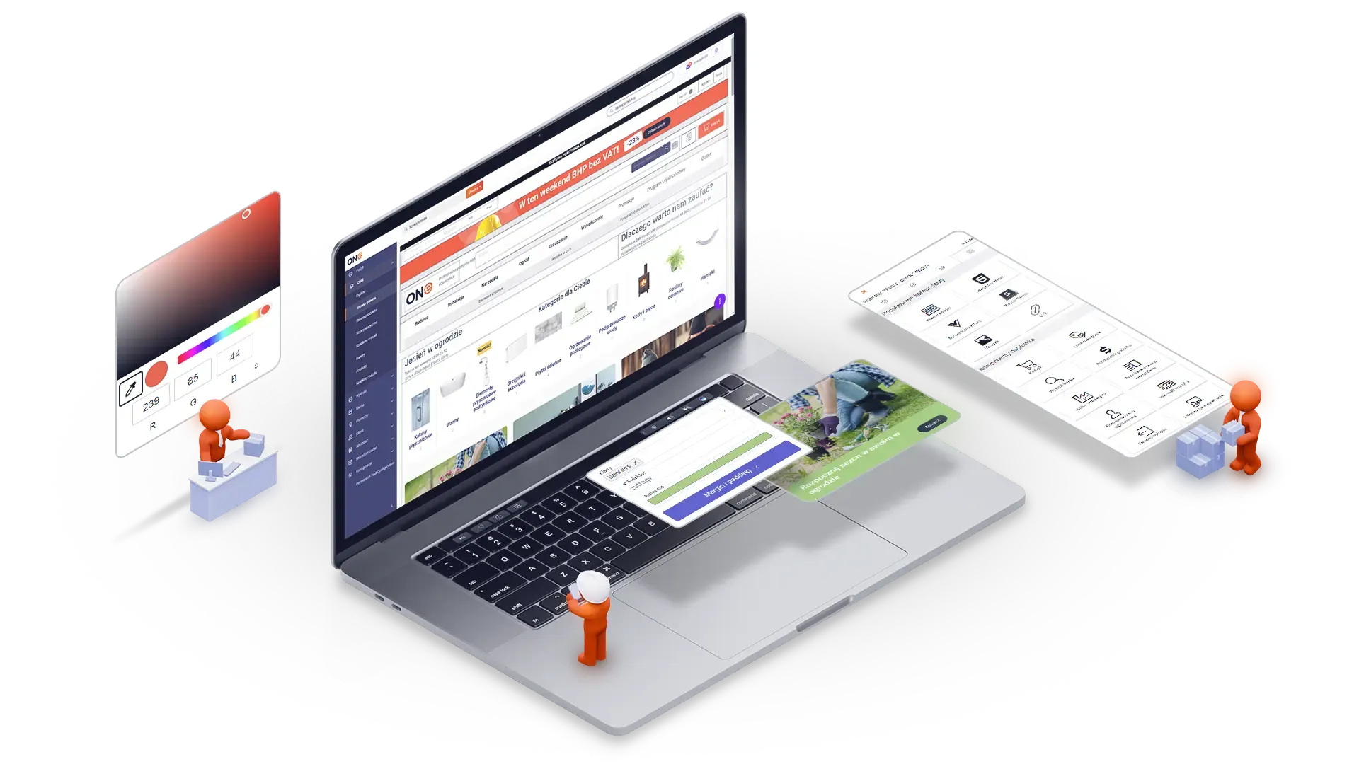 Individuell gestaltetes Erscheinungsbild eines ONe B2B-Shops