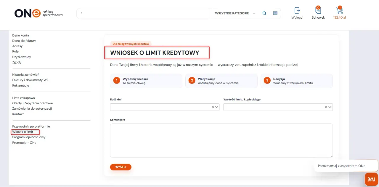 Screenshot: New landing pages in the customer account (2)